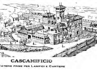 Lo stabilimento fu fondato nel 1910 con il nome di �Cascamificio Capitanio�. Da un disegno dell'epoca riconosciamo l�eclettica struttura circondata da un muro di cinta, con un ampio giardino alberato sul lato sinistro, impreziosita da torrini e merlature che le davano l�aspetto di un castello